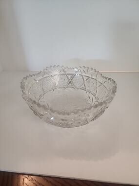 american brilliant cut glass bowl